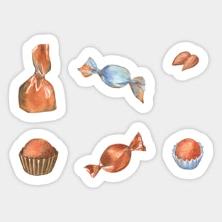 Chocolate candies set Sticker